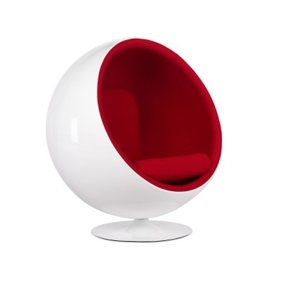 Ball Chair Drehsessel aus Kaschmir und Glasfaser