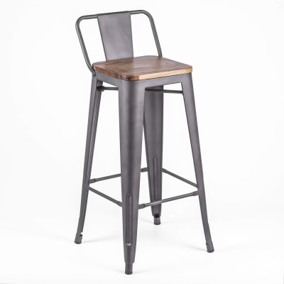 Industrial stool Bistro LB Wood Antique