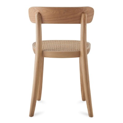 Tours chair in natural rattan and Nordic style ash wood.