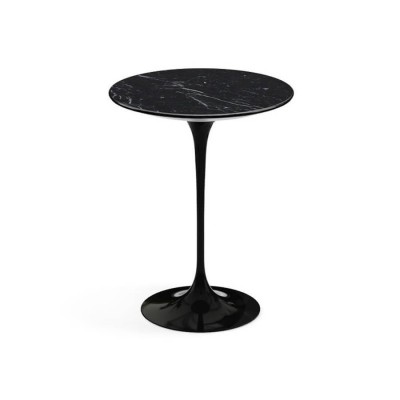 Tulip Side table replica in marquina marble