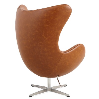 Chaise Egg Replica en similicuir vieilli