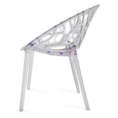 Réplique transparente de chaise d'extérieur en cristal