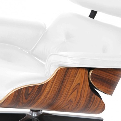 Réplica del sillón Eames Lounge en cuero sintético de Charles & Ray