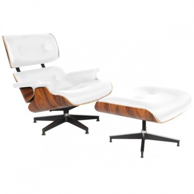 Réplique chaise lounge Eames en simili cuir par Charles & Ray