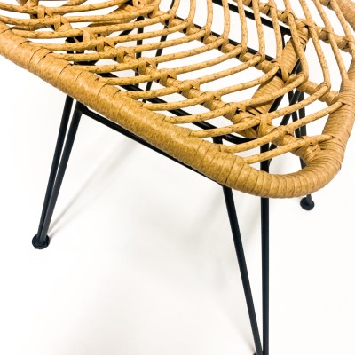 Cadeira Le Midi em rattan adequada para exterior