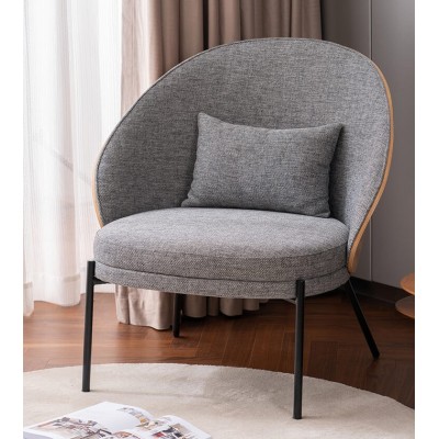 Nordic Earth armchair with cotton cushion