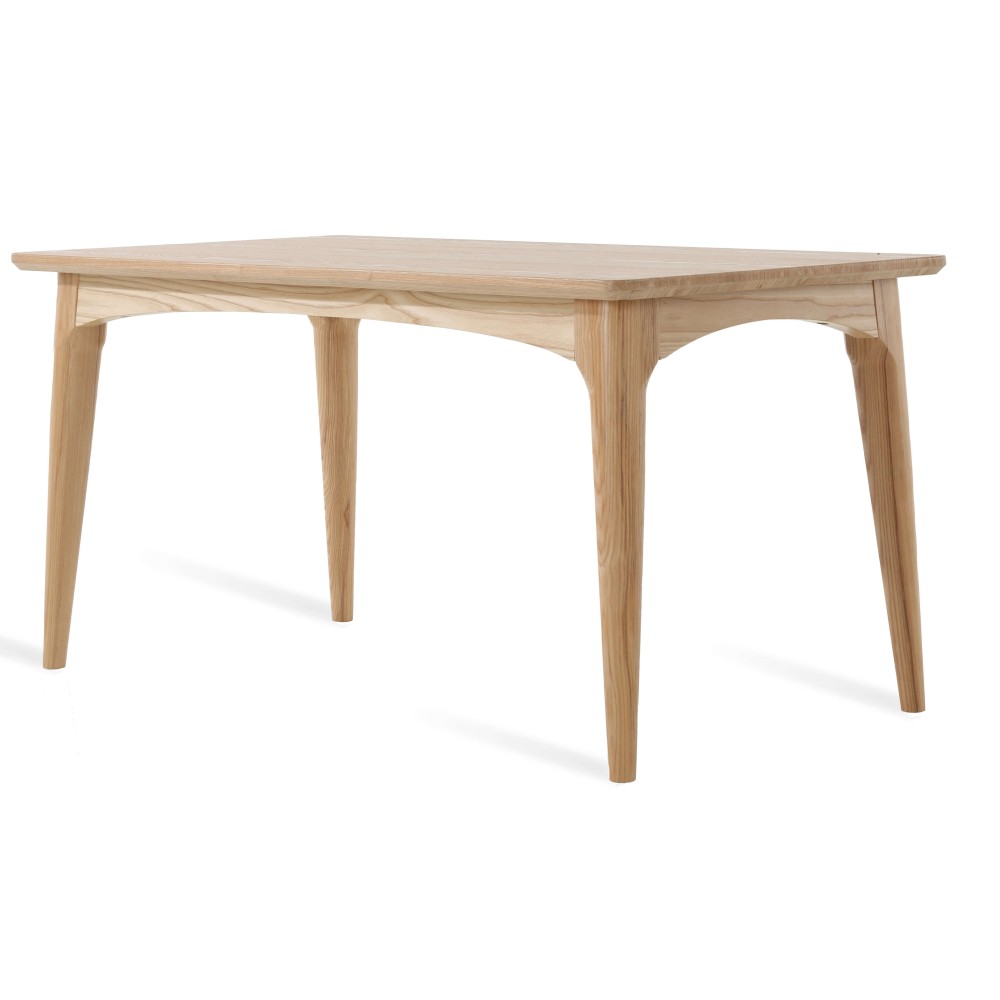 Mesa de comedor nórdica Dubli en madera de fresno