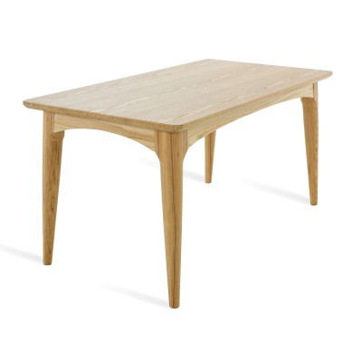 Mesa de comedor nórdica Dubli en madera de fresno