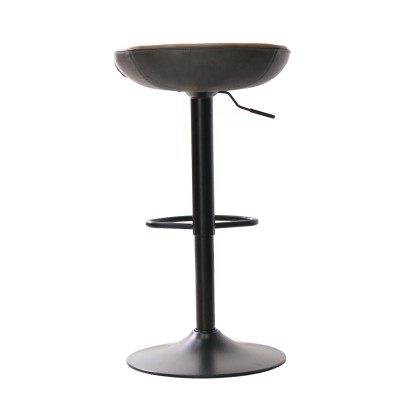 Lambert Adjustable Stool Upholstered in Faux Leather