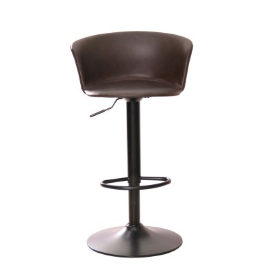 Lakewood Adjustable Stool Upholstered in Faux Leather