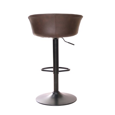 Lakewood Adjustable Stool Upholstered in Faux Leather