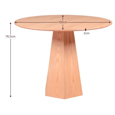 Table à manger Nest 100 cm en bois de frêne