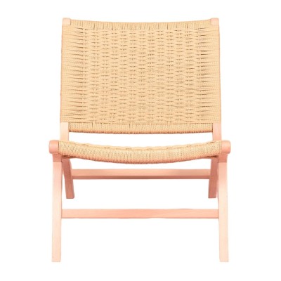 Nordic Forest armchair in beech wood and natural rope