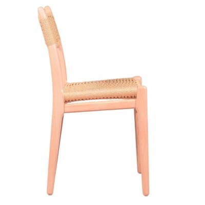 Liam Nordic chair in beech wood and natural rope