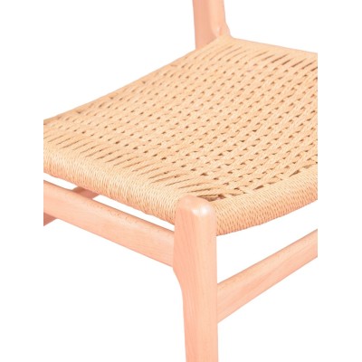 Liam Nordic chair in beech wood and natural rope