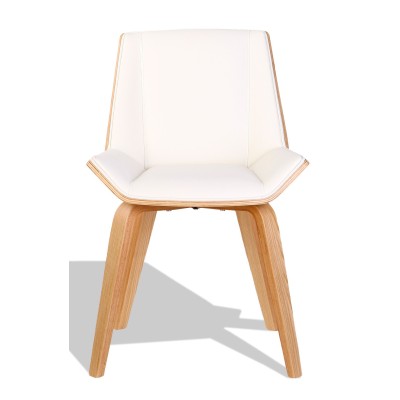 Nordic Plywood S chair with leatherette and maple wood cushion