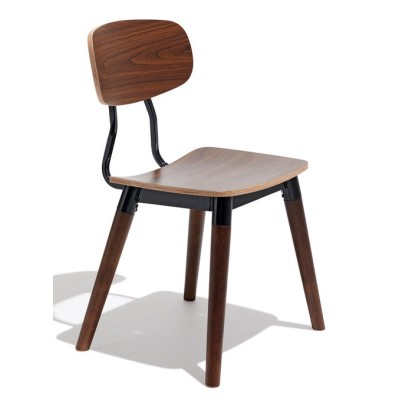 Copine industrial chair in walnut wood