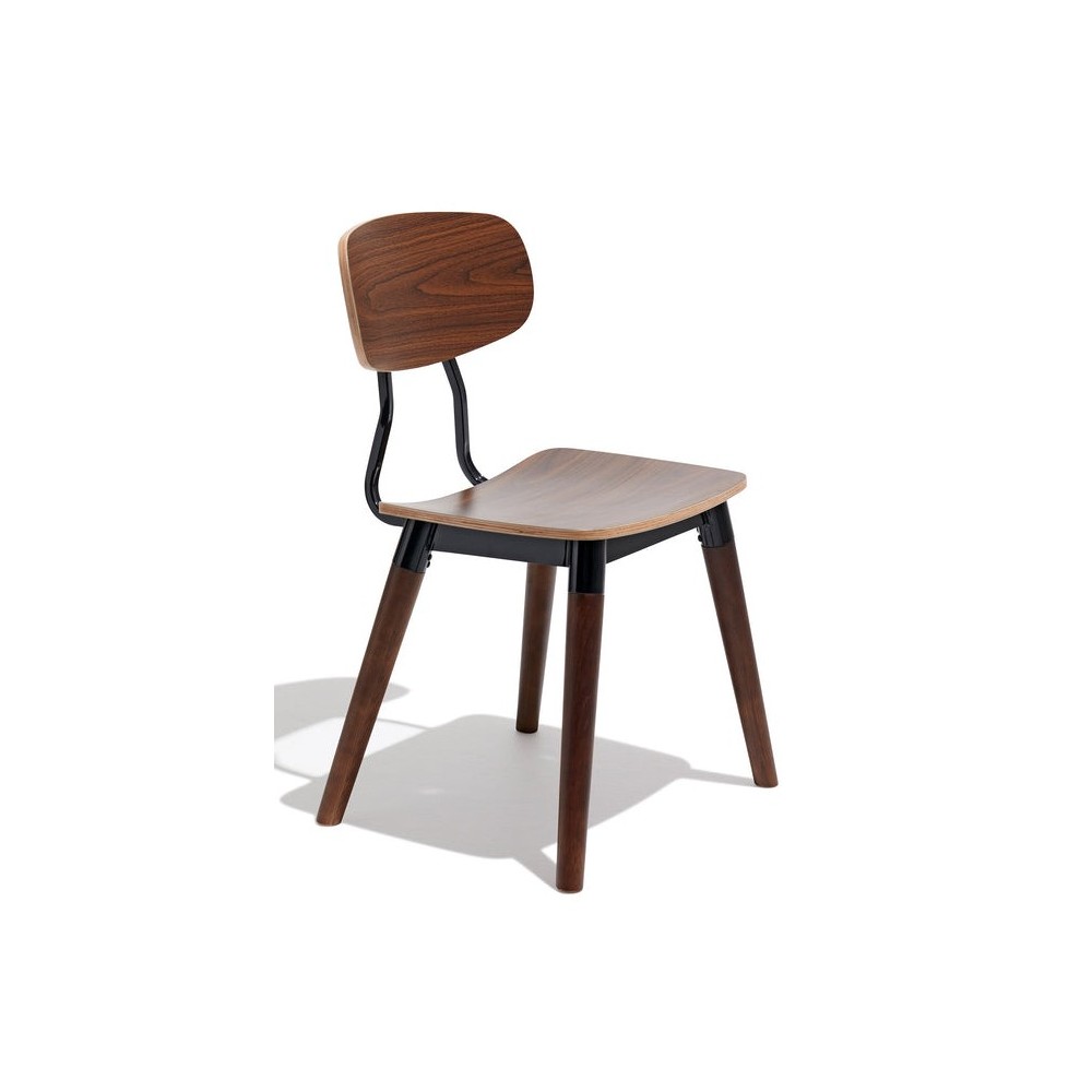 Copine industrial chair in walnut wood