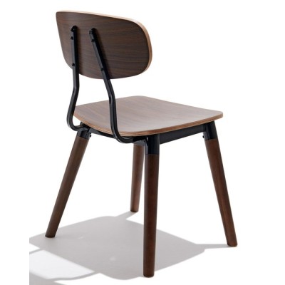 Copine industrial chair in walnut wood