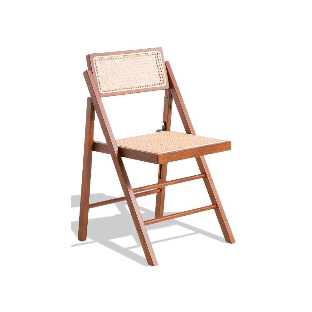 Compass Folding Chair in natural rattan