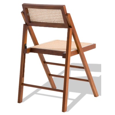 Compass Folding Chair in natural rattan