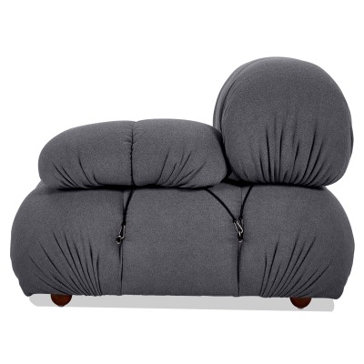 Right corner sofa Laurel upholstered in bouclé