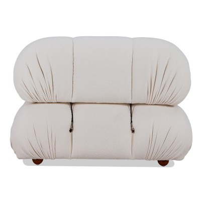 Laurel sofa with right armrest upholstered in bouclé