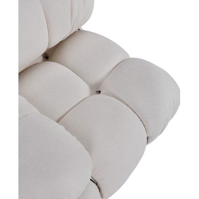 Laurel sofa with right armrest upholstered in bouclé