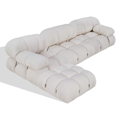 Canapé modulable 3 pièces Laurel avec pouf