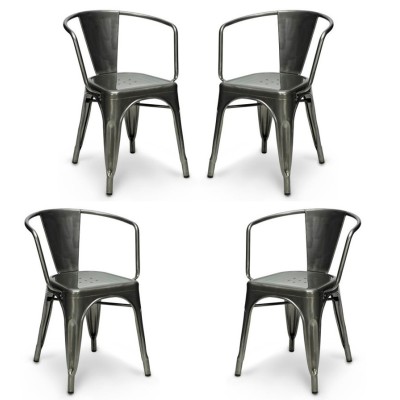 PACK 4 CHAISES BISTRO