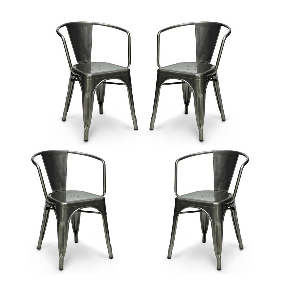 PACK 4 BISTRO ARMS CHAIRS